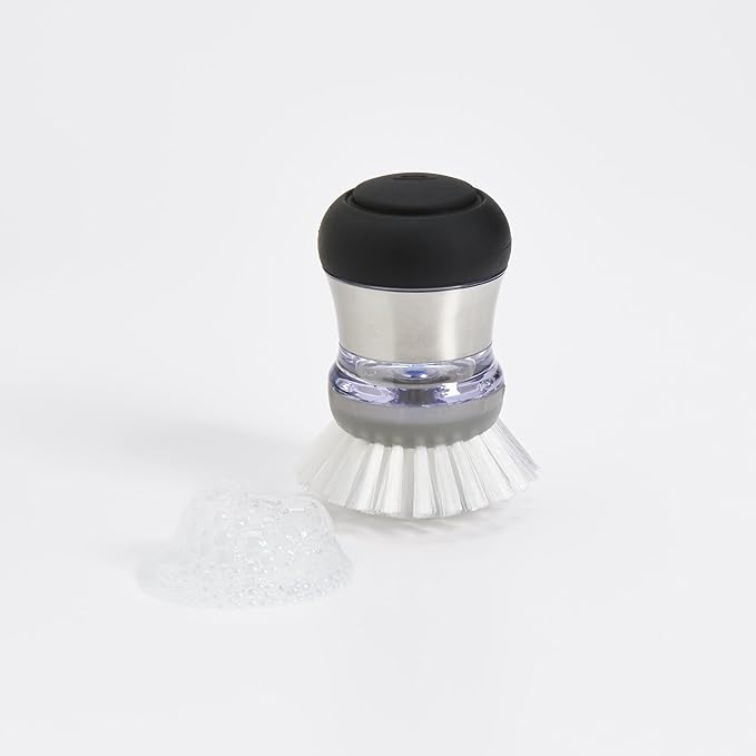 OXO Kitchen Soap Dispensing Brush Refills, Nylon Bristles, White, 3x3x1.5 Inches 2 Count (Pack of 2)