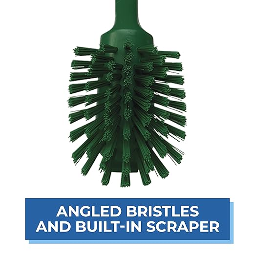 Vikan 42372 Brush,Dish,Scraping Edge,Medium,11",PP/PBT,Green