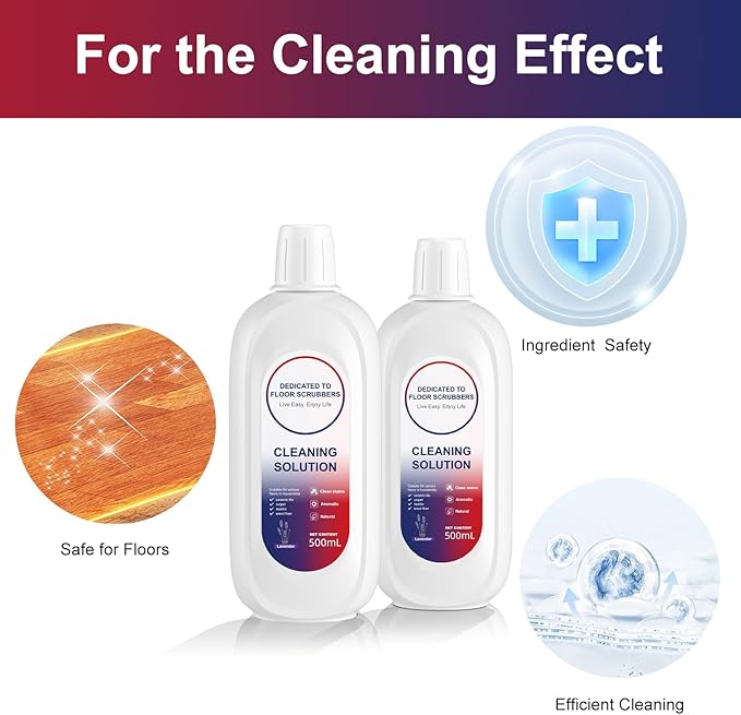 Compatible with Tineco Cleaning Solution Lavender Scent Floor Cleaning Solution, Suitable for All Robot Vacuum Cleaners and Wireless Wet Dry Dual-Use Vacuum Cleaners (2 Bottle, Lavender)