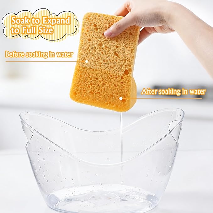 Large Sponge Non-Scratch, Car Wash Sponge, Super Absorbent Heavy Duty Large Sponges for Cleaning Home/Kitchen/Boat Bail & Car Washing (5.71x3.54x1.38 Inch)