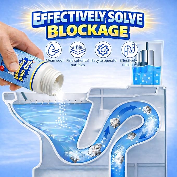 Wild Tornado Pipe Dredge, Powerful Sink and Drain Cleaner Powder, Fast Foaming Drain Cleaner for Kitchen and Pipes Cleaning Tool Clog Remover
