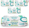 3 Pack Surface Cleaning Wipes with Bleach, All-Purpose Cleaner for Bathroom, Kitchen, Office, 216 Count Soft Flow, Fresh Scent, Lint Free & Durable