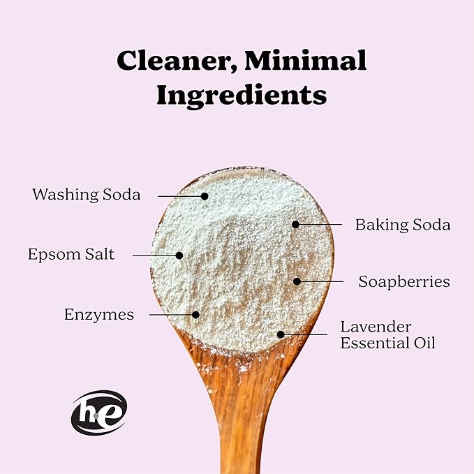 Pronounce Laundry Detergent Powder Alternative | Cleaner Ingredients. Safer for Sensitive Skin. Stain + Smell Fighting. With Essential Oils. HE Safe (Lavender, 120 Loads).
