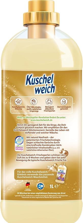 Fabric Softener Moment of Happiness - 3x1L (101.44 oz) - 114 Wash Loads - Made in Germany