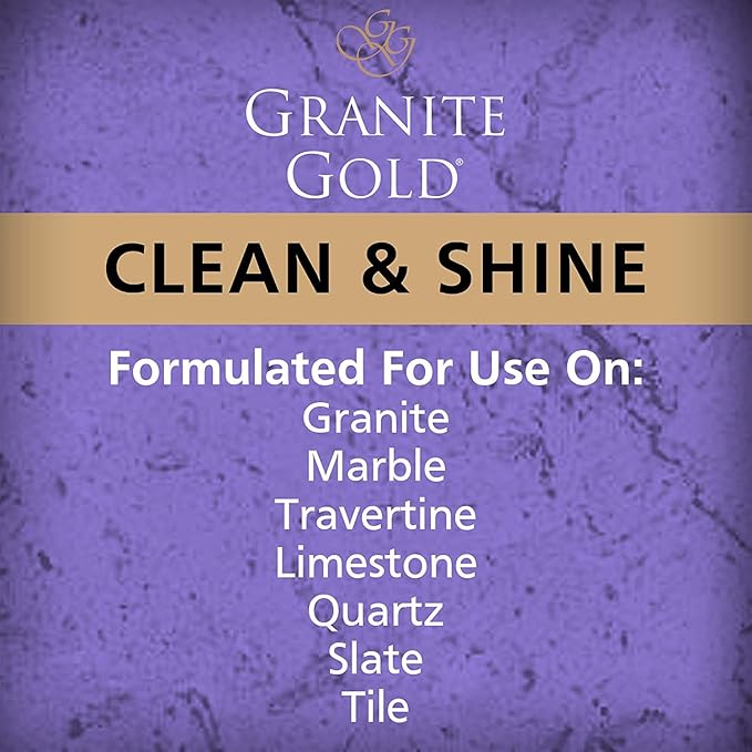 Granite Gold Clean and Shine Spray for Granite, Marble & Other Natural Stone & Quartz Surfaces, 1 x 64 Fl. Oz. & 2 x 24 Fl. Oz., 3-Pack