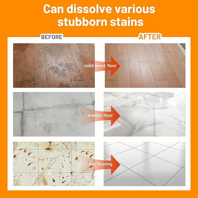 Sweet Orange Scent Floor Cleaning Solution Compatible with Dreame Cleaning Solution, Floor Cleaner for Hardwood Tile Hardfloor, Compatible Robot Vacuums with Mopping and Wet Dry Vacuum (2 bottles)