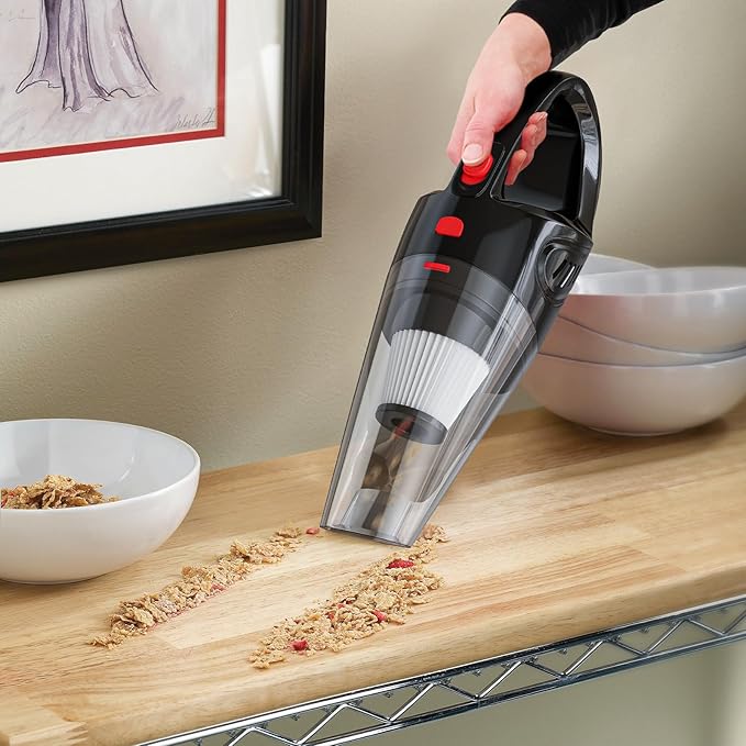 Cordless Hand Held Vacuum Cleaner Rechargeable - Portable Handheld Vcauum Lightweight & Low Noise, Washable Filter, Easily Clean Dust & Hair Fastly, Suit for Car/Home/Office