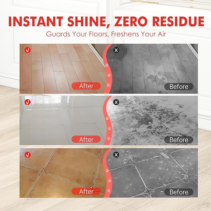 Floor Cleaning Solution Compatible with Roborock Q5/Q7/Q8/S7/S8/Qrevo Series, All Robot Vacuums & Wet Dry Vacuum, Floor Cleaner for Mopping, 2 Bottle Floor Cleaner Refill