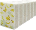 Scratch Scrub Sponge, 6 Kitchen Sponges for Cleaning Around the Home, Bathroom & More, Large Size Scratch-Free Dish Scrubber, Best for Nonstick Pots and Pans (4" x 6" x 1",Banana