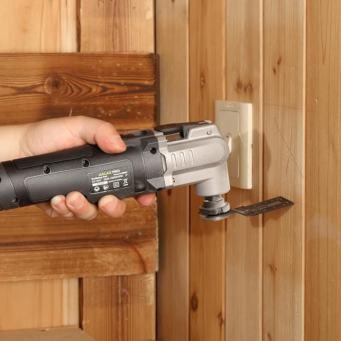 GALAX PRO Power Oscillating Tool, Cordless Oscillating Multi Tool 20V Lithium Ion with 2.0Ah Battery and Charger, 3pcs Blade and 10pcs Sanding Papers for Sanding, Grinding