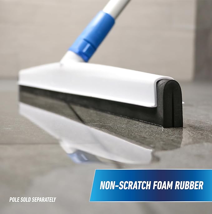 Unger - 961350 Professional AquaFlex Uneven Surface Floor Squeegee with Splash Guard, 22"