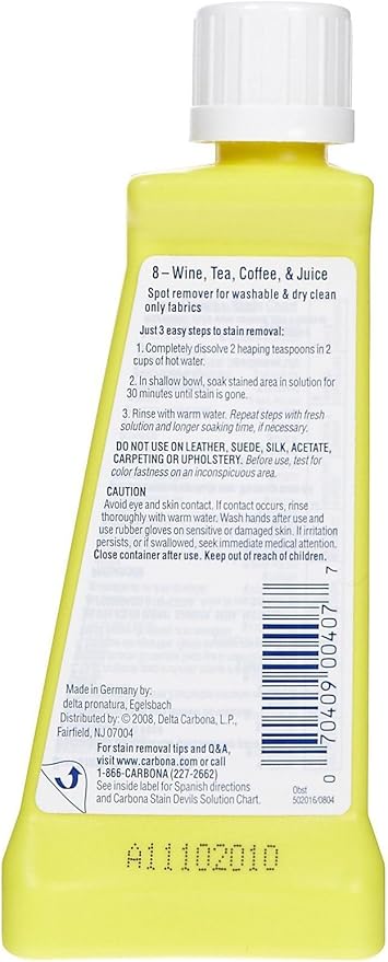 Carbona Stain Devils #8 Wine, Tea, Coffee & Juice - 1.7 Fl Oz (Pack of 2)