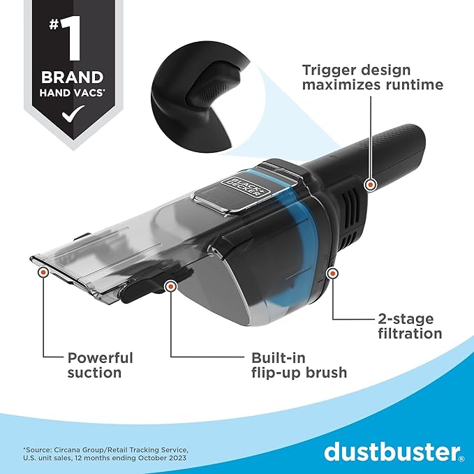 BLACK+DECKER dustbuster Blast Cordless Handheld Vacuum, Home and Car Vacuum (HNVD220J00)
