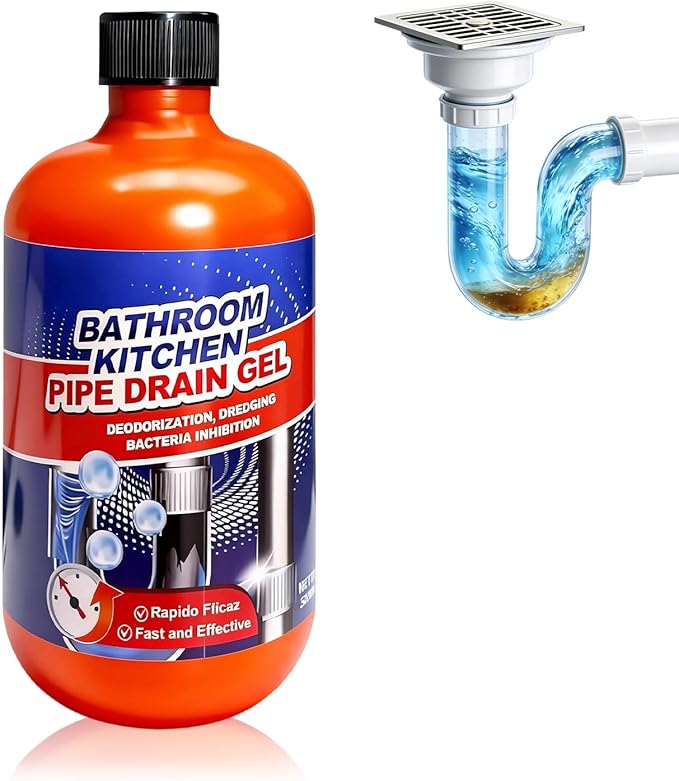 Drain Clog Remover, Liquid Plumber Drain Cleaner, Powerful Pipe Opener & Toilet Clog Remover and Cleaner for Shower Pipes, 500ml