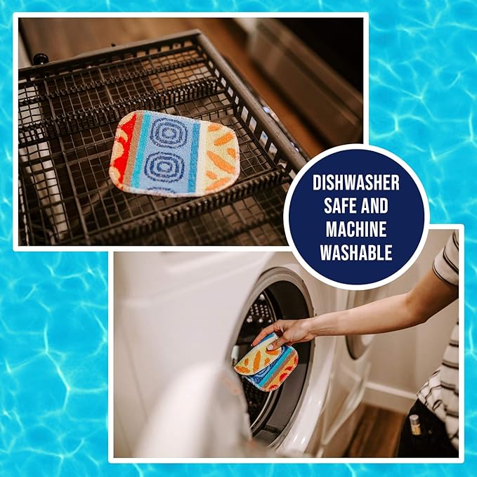 Scratchless Cleaning Pad (2 Pack) for Cleaning Kitchen, Bathroom and Household | Great for Non-Stick Cookware | Reusable | Long-Lasting | Environmentally Friendly