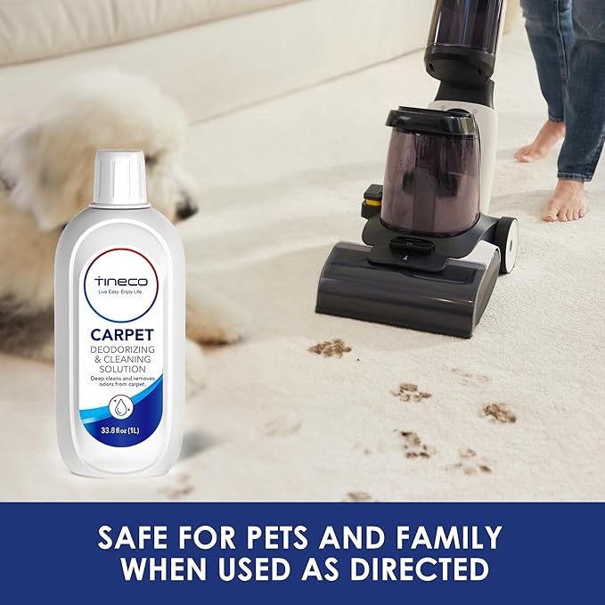 Tineco Carpet Cleaning Solution for CARPET ONE Cruiser, CARPET ONE & Spot Series, 33.8 OZ, NOT for Wet Dry Vacuum, Not for Hard Floors
