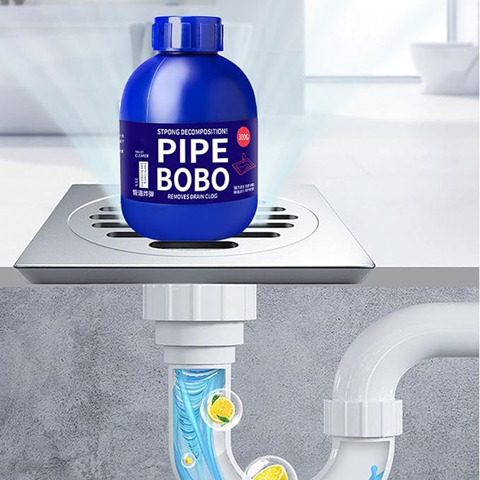 Heavy-Duty Pipe Declogger & Deodorizer, Professional Strength Pipe Dredging Formula, Fast-Acting Sink/Toilet/Kitchen Drain Opener, Powerful Unclogging, Clog Remover, Shower, Tub, Compatible (3)