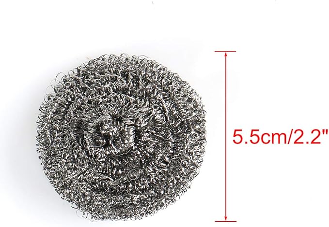 uxcell Stainless Steel Wire Pot Pan Scouring Pad Scrubber 6 Pcs