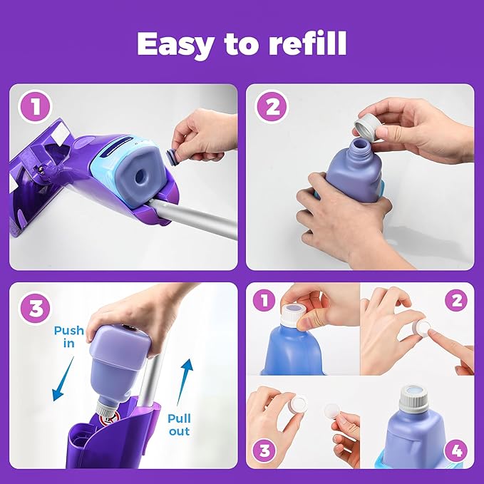Reusable Bottle for Swiffer Wet Jet Mop, 500ml /17 FL OZ Cleaner Solution Empty Bottle
