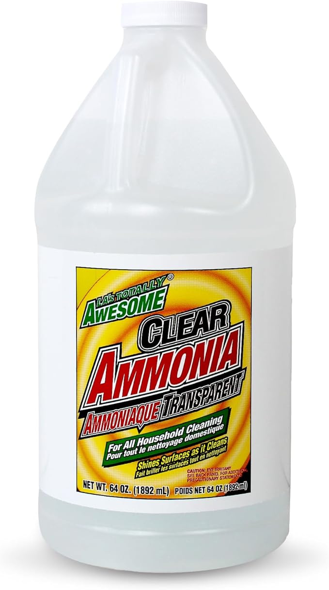 La's Totally Awesome Clear Ammonia, 64 oz, Multipurpose, Multi-Surface Cleaning Solution (Pack of 2)