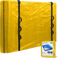 TICONN Mattress Bags for Moving, Heavy Duty Queen Mattress Cover Storage Bag with Full-Around Handle and Adjustable Buckles (Yellow, Queen)