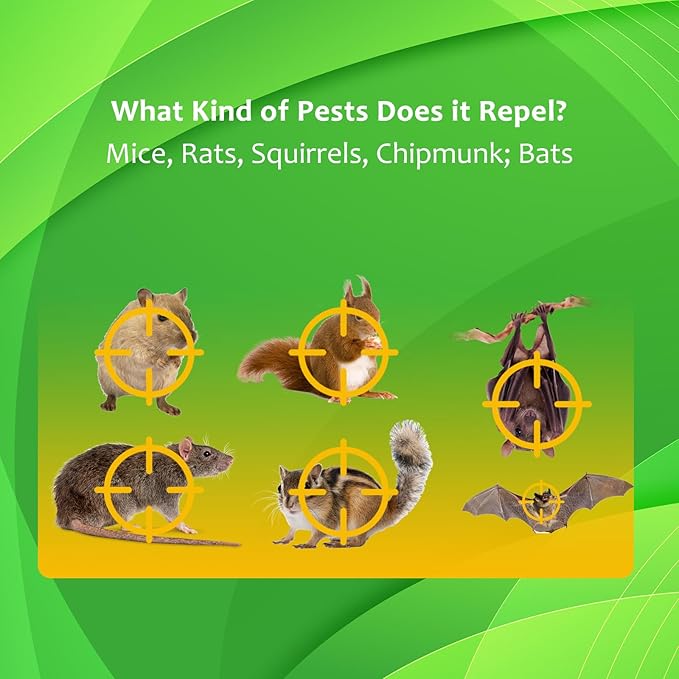 BlokWRX Rodent Repellent Ultrasonic Plug-in, Rat Repellent for House Ultrasonic Mouse Repeller Pest Control Deterrent Device Garage Attic Home