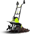Steelite Electric Garden Tiller & Cultivator – 14-Inch 10 Amp Tilling Width, 4 Steel Tines, Foldable Handle & Adjustable Wheels | Compact Corded Rototiller for Effortless Soil Cultivation, Green
