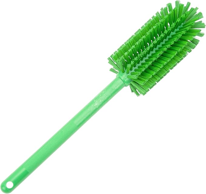 SPARTA Scrub Brush Bottle Brush, Dishwasher Safe Brush with Hanging Hole for Cleaning, Plastic, 16 Inches, Lime, (Pack of 4)