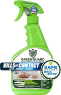 Green Guard Pest Control Spray - Indoor & Outdoor Killer of Ants, Roaches, Spiders & Other Crawling Insects, Safe Around Children & Pets, Plant-Based, Pleasant Scent (Lemongrass Blast, 32 oz)