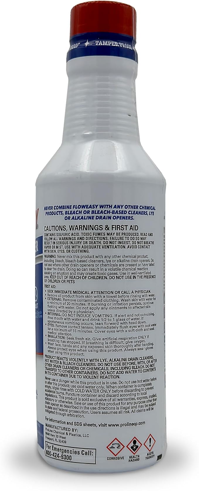 PROLINE Chemical & Plastics FE20 Drain Opener, 20 oz
