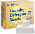 BellaLuce Laundry Detergent Sheets – 240 Loads Amber Nectar Scent, Hypoallergenic & Eco-Friendly Laundry Sheets Detergent, Plastic-Free Washer Sheets for Home, Dorm & Apartment