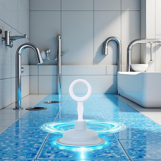 Blue Sink Plunger,Bathroom Small Drain Plunger Portable Kitchen Sink Drain Suction Cup Liquid Plumber Clog Remover Easy To Unclog,Cleaning Equipment for Bathrooms,Sinks,Baths and Showers