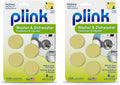 Plink Washer and Dishwasher Freshener and Cleaner, Prevents Residue, Removes Odors in Kitchen and Laundry Room Appliances, Septic-Friendly, Fresh Lemon Scent, 2 Packs of 4, 8 Tablets Total