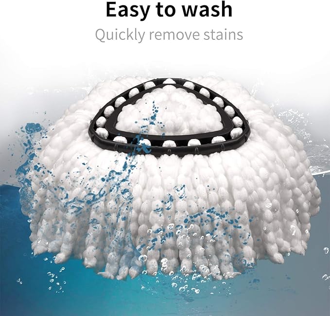 3 Pack Mop Replacement Head Mop Refills EasyWring Spin Mop Refills