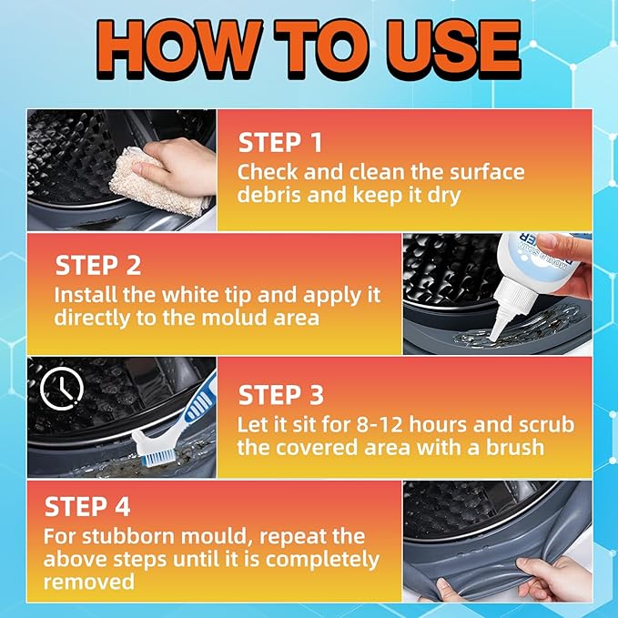 Home Remover Gel, Deep Cleaning Cleaner Gel for Washing Machine, Bathroom, Kitchen Tile Seam Refrigerator Door Seal Household Sinks Cleaning Grout Cleaner