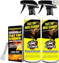 Flat Top Grill Cleaner Kit， Grill & Griddle Cleaner - Non-Toxic Food Safe & Non-Caustic Formula, Removes Burnt-On Grease/Carbon (2 Pcs + Cleaning Tools)