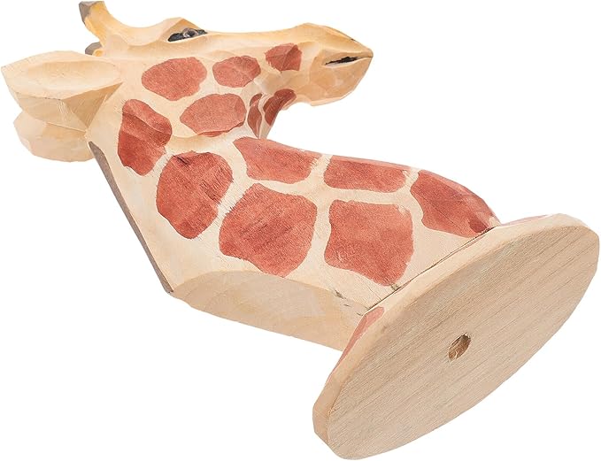 Housoutil Giraffe Shaped Eyeglasses Stand Wooden Desktop Eyewear Organizer Display Rack for Sunglasses Storage Home Office Decor