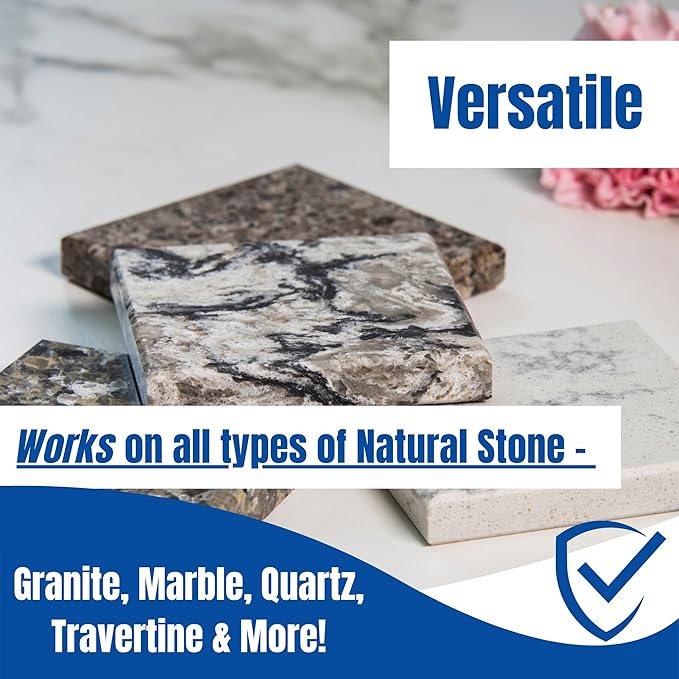 Black Diamond Stoneworks GRANITE PLUS! 2 in 1 Cleaner & Sealer for Granite, Marble, Travertine, Limestone, Ready to Use! (1-Quart/1-Gallon)