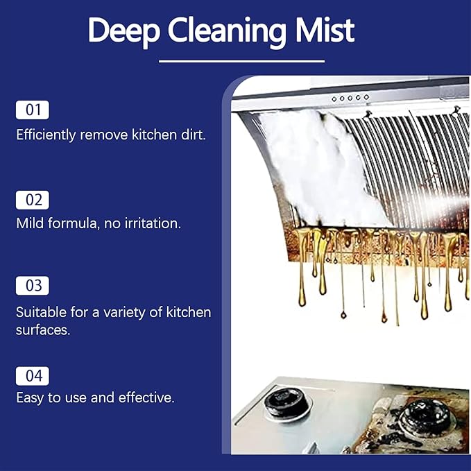 Deep Cleaning Mist, Lemon Zest, 200ml, Fast-Acting Kitchen and Bath Cleaner, 3X Cleaning Power