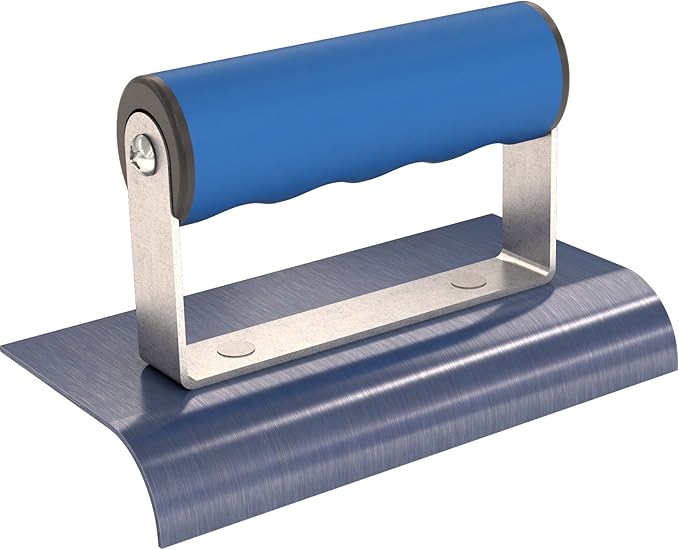 Bon 22-715 6-Inch by 3-Inch Blue Steel Sidewalk Edger with 3/4-Inch Radius and 7/8-Inch Lip with Comfort Grip Handle