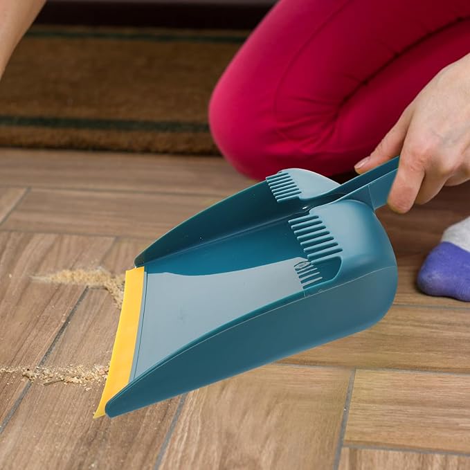 Hand Broom and Small Dustpan Set, Compact Broom Dustpan Cleaning Tool for Home and Car Interior, Portable Sweeping Accessory for Kitchen and Indoor Use