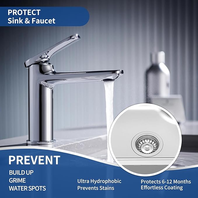Home Ceramic Coating Spray Kit - Shine, Seal & Protect Kitchen & Bath Surfaces, High-Gloss, Repels Stains & Grime Effective - Great for Stainless Steel, Sinks, Countertops, Glass, and More -3PACK