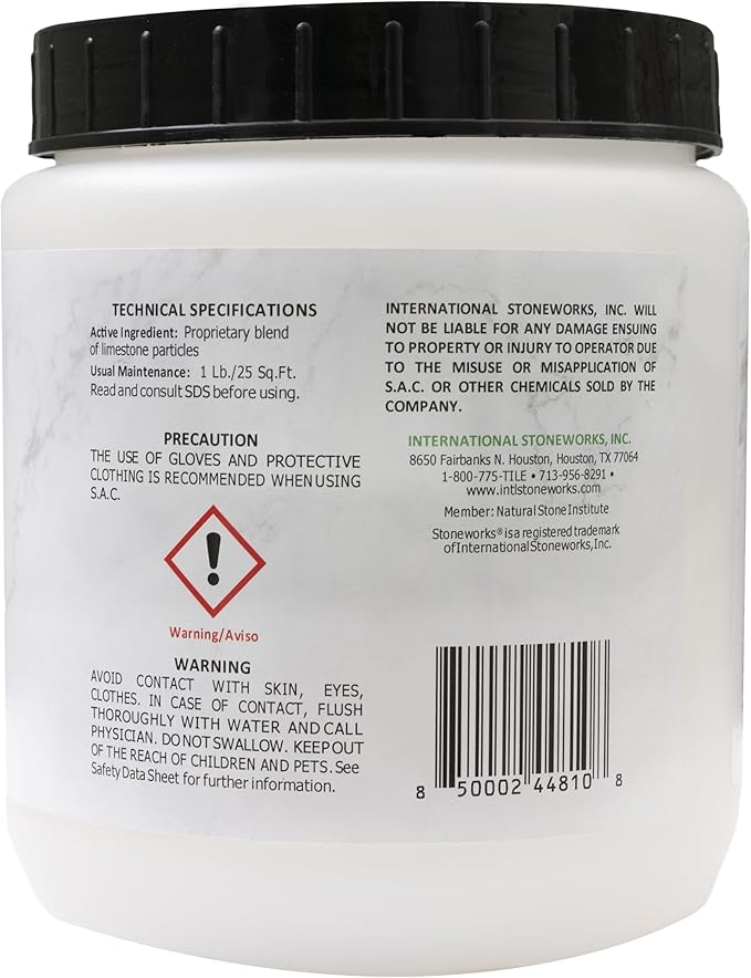 SAC Poultice Powder (2.2 Lb) Powder to remove organic stains such as oil, grease, butter and other non-acid stains from most marble, granite, travertine, limestone & other porous natural stones