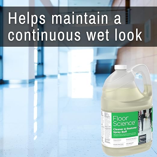Diversey Floor Science CBD540458 Professional Cleaner and Restorer Spray Buff, Cleans & Shines with Citrus Scent, Ready-to-Use, 1-Gallon