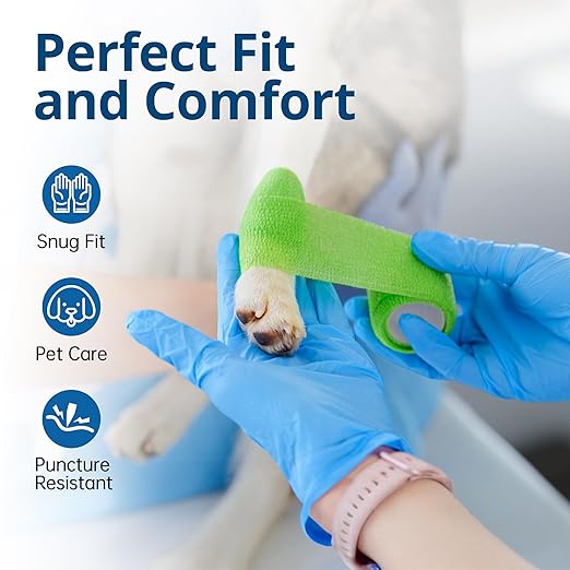 Disposable Nitrile Exam Gloves, Blue, Nitrile Gloves Disposable Latex Free, Medical Gloves, Cleaning Gloves, Food-Safe Rubber Gloves, Powder Free, Non-Sterile, 50-ct Box (Large)