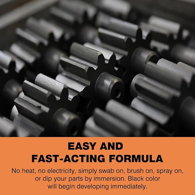 Black Oxide Coating Kit - Black Oxide Solution, Versatile Blackening Solution for Iron and Steel - Not Suitable for Stainless Steel Surfaces (6.8 oz)