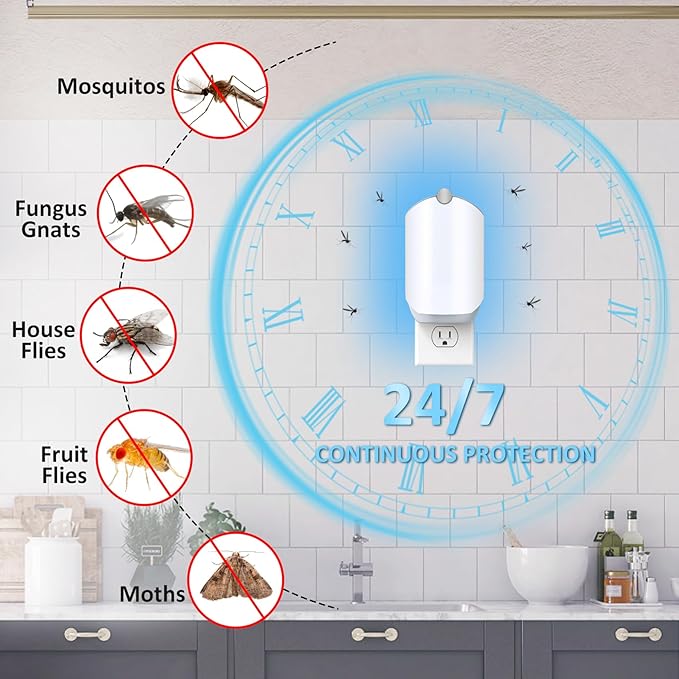 8 Pcs Flying Insect Trap Refill Cartridge Kit Replacement Compatible with Plug-in Light M364 and Max