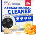 W&E Choice Garbage Disposal Cleaner and Deodorizer Tablets - 26 Pack, Powerful XL Foaming Tablets, Citrus Scent Sink Cleaner and Deodorizer, Septic Safe Kitchen Cleaning Care, 1-Year Supply