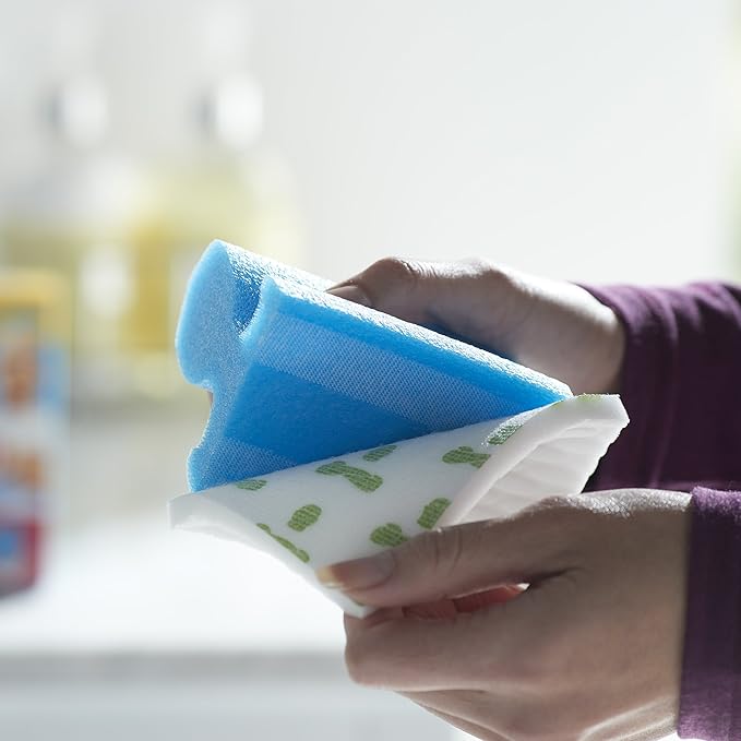 Mr. Clean Magic Eraser Scrubber Sponge with Handle, Blue