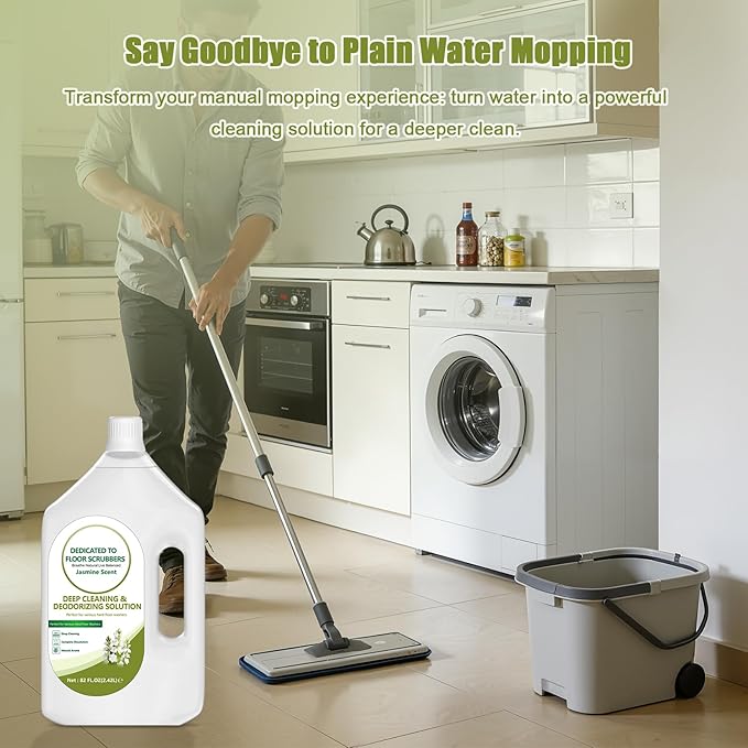 Floor Cleaning Solution Compatible with Tineco – 82 FL OZ Jasmine Floor Cleaner – Soft, Long-lasting Fragrance, – For All Cordless Wet/Dry Vacuum Mop Cleaner & Robot Vacuums with Mopping